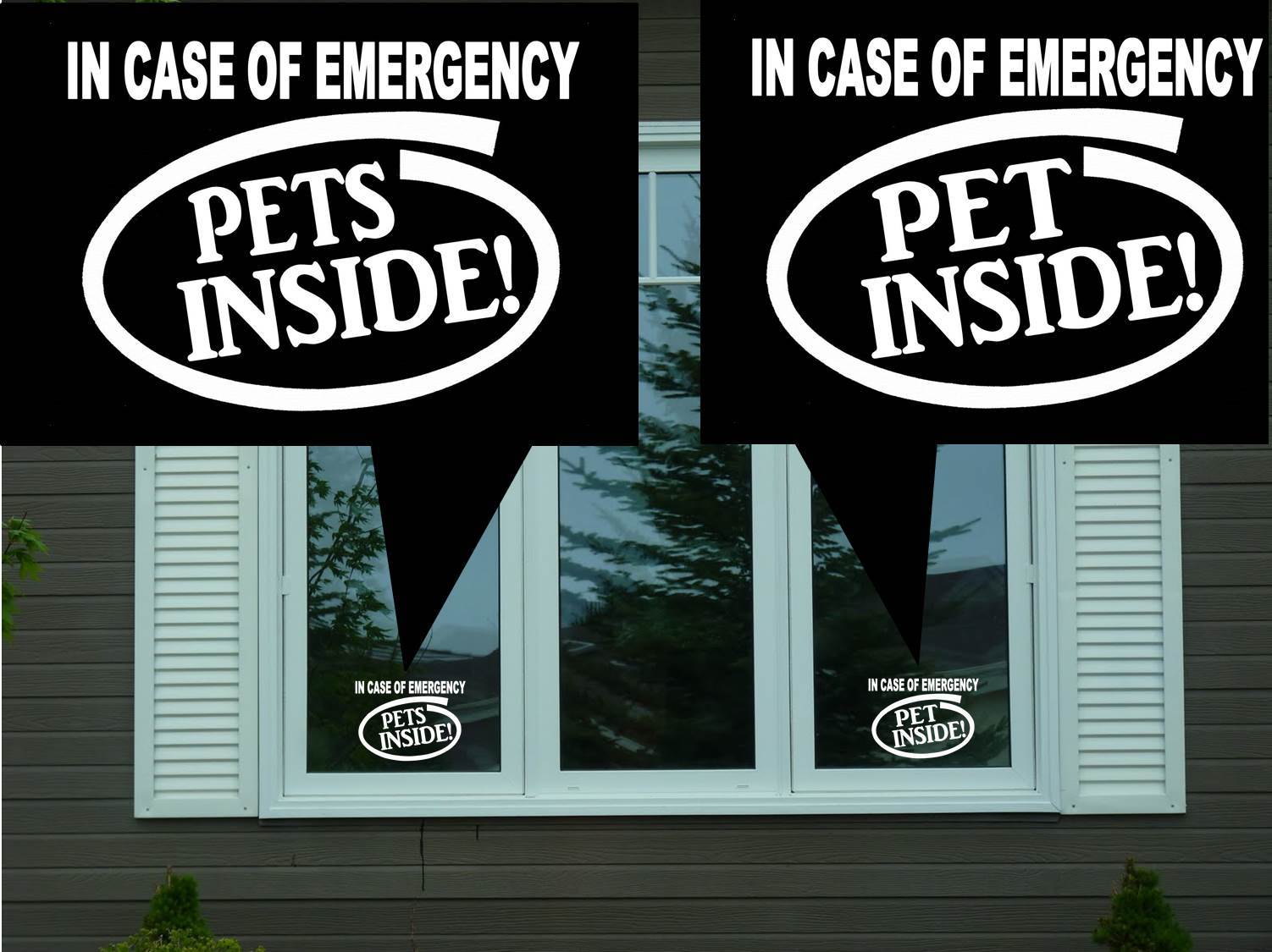 Save My Dog Cat Save My Pet Rescue Decal Sticker F1016