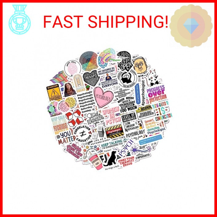 BulbaCraft Psychology Stickers (100Pcs), Funny Vinyl Decals for Laptop, Therapy