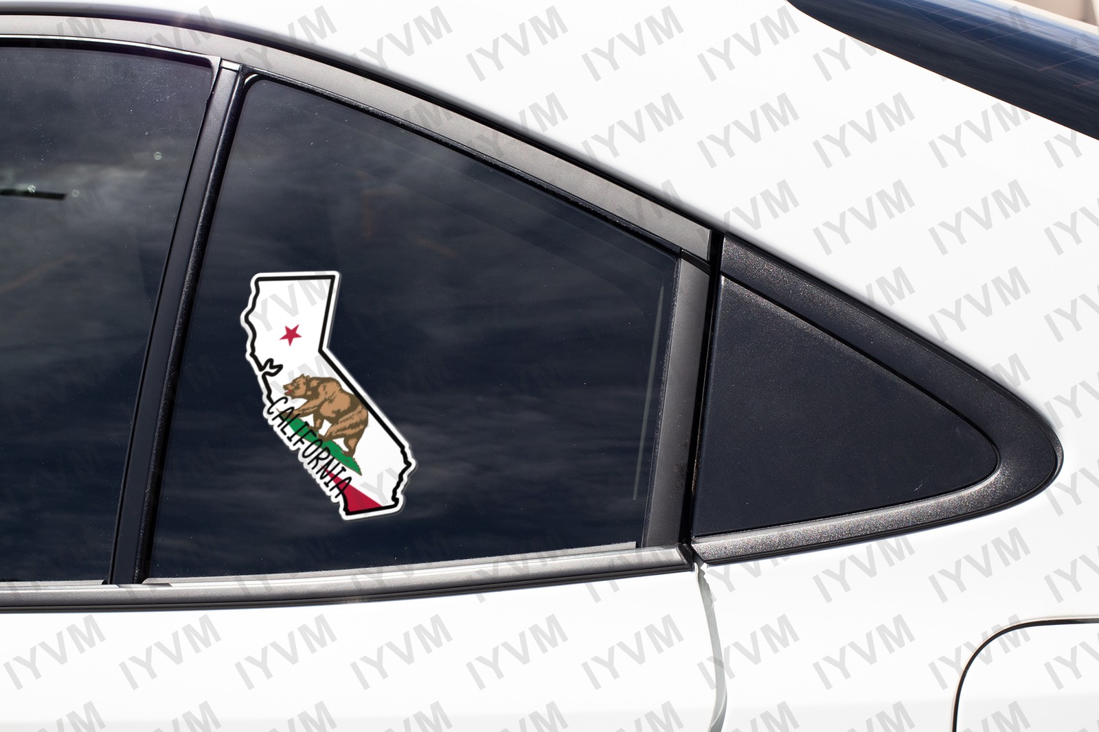 State of California Flag Map Sticker Decal USA California State
