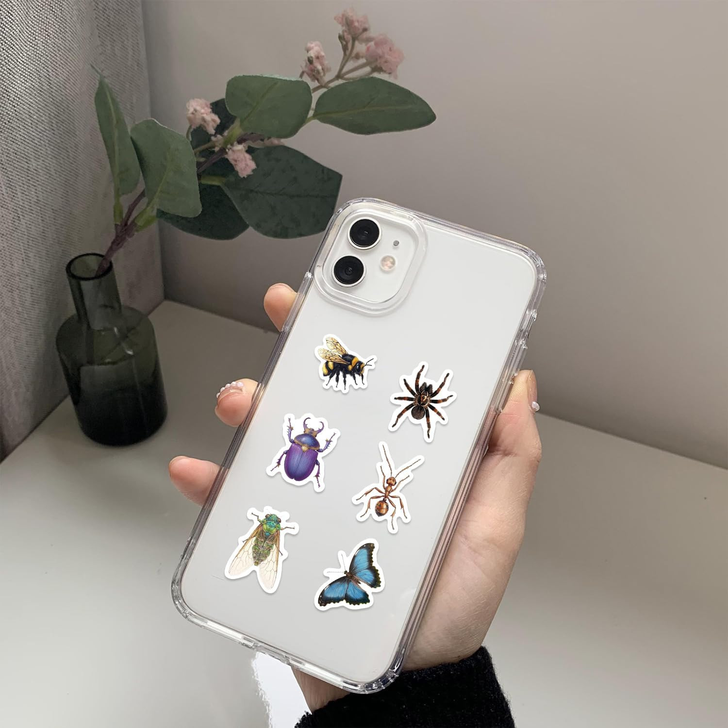 500PCS Bug Stickers 10 Styles Sticker Rolls Cartoon Insect Stickers Bug Party Fa