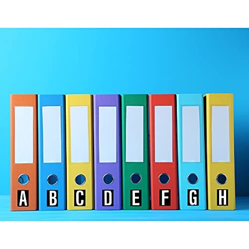 8 Sheets Self-Adhesive Vinyl Letters Numbers Kit, 1 Inch Black, White in Back