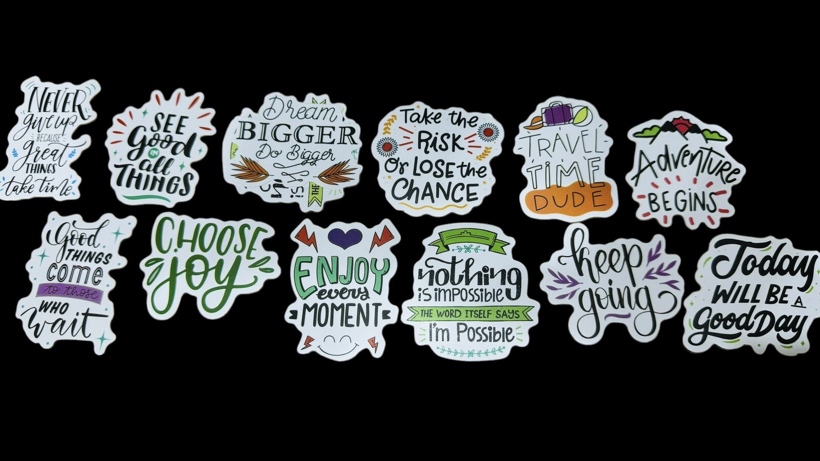 Buy 1, Get 1 Free Motivational / Inspiring Stickers – 50 Total Stickers Included