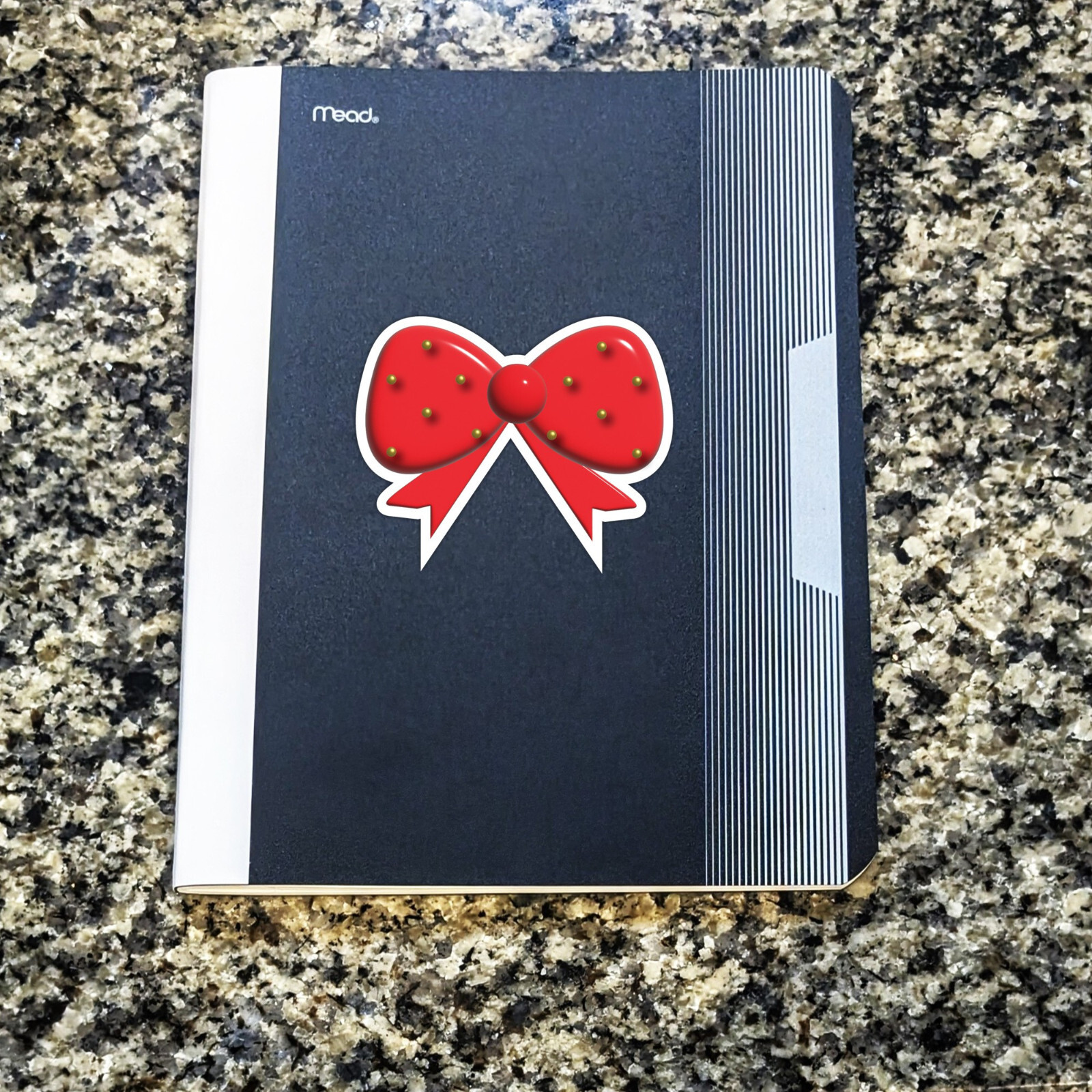 Red Bow Tie Vinyl Sticker Elegant Waterproof Durable Cute Car Decal Laptop