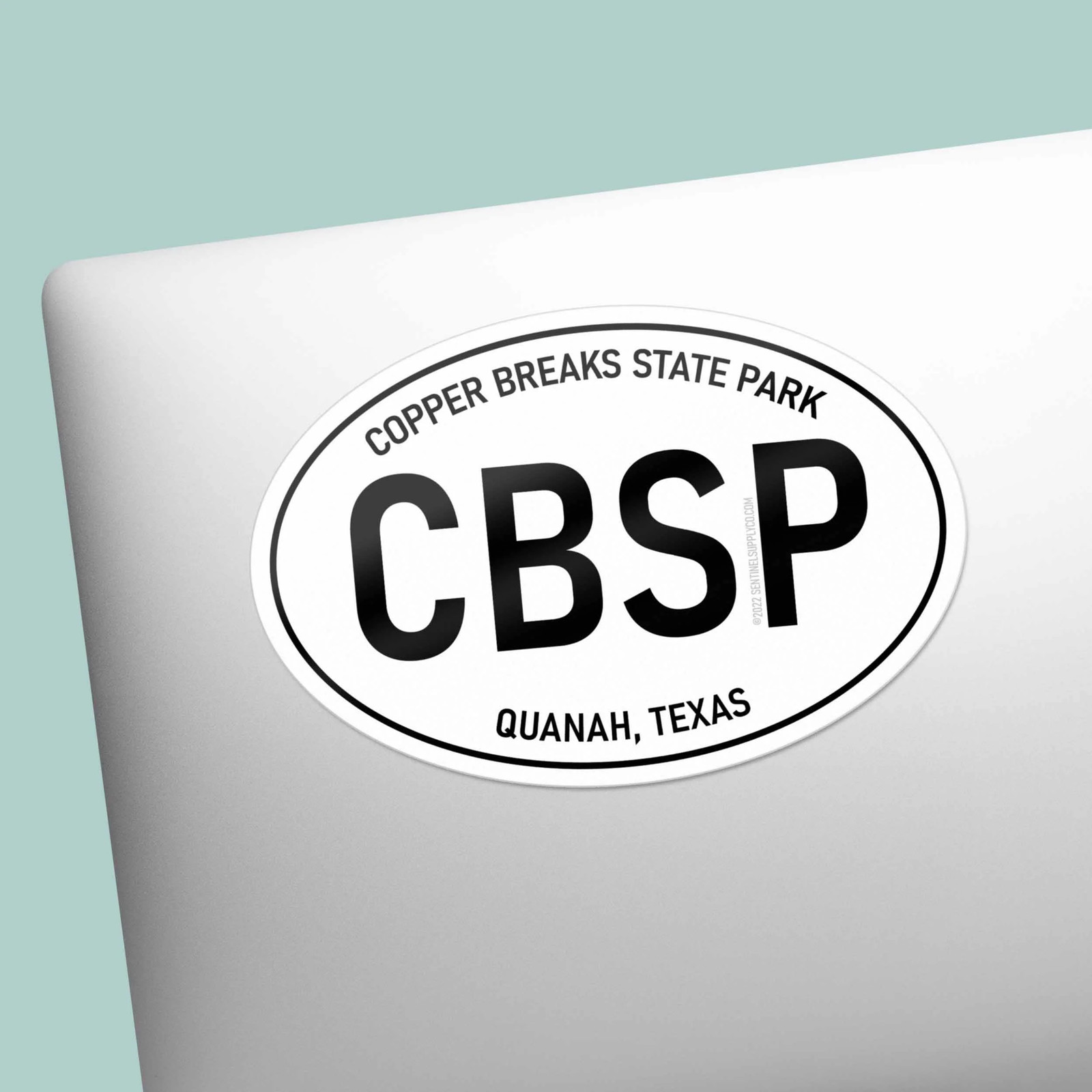 Copper Breaks State Park Texas White Oval Sticker