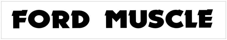 Aftermarket Ford Muscle Windshield Decal – 3.5" x 37"