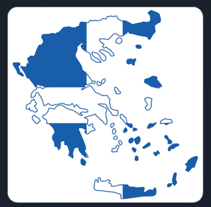 Greece Flag Map World Cup 2026 Fifa Vinyl Sticker 3 inch Square Auto iPad Laptop