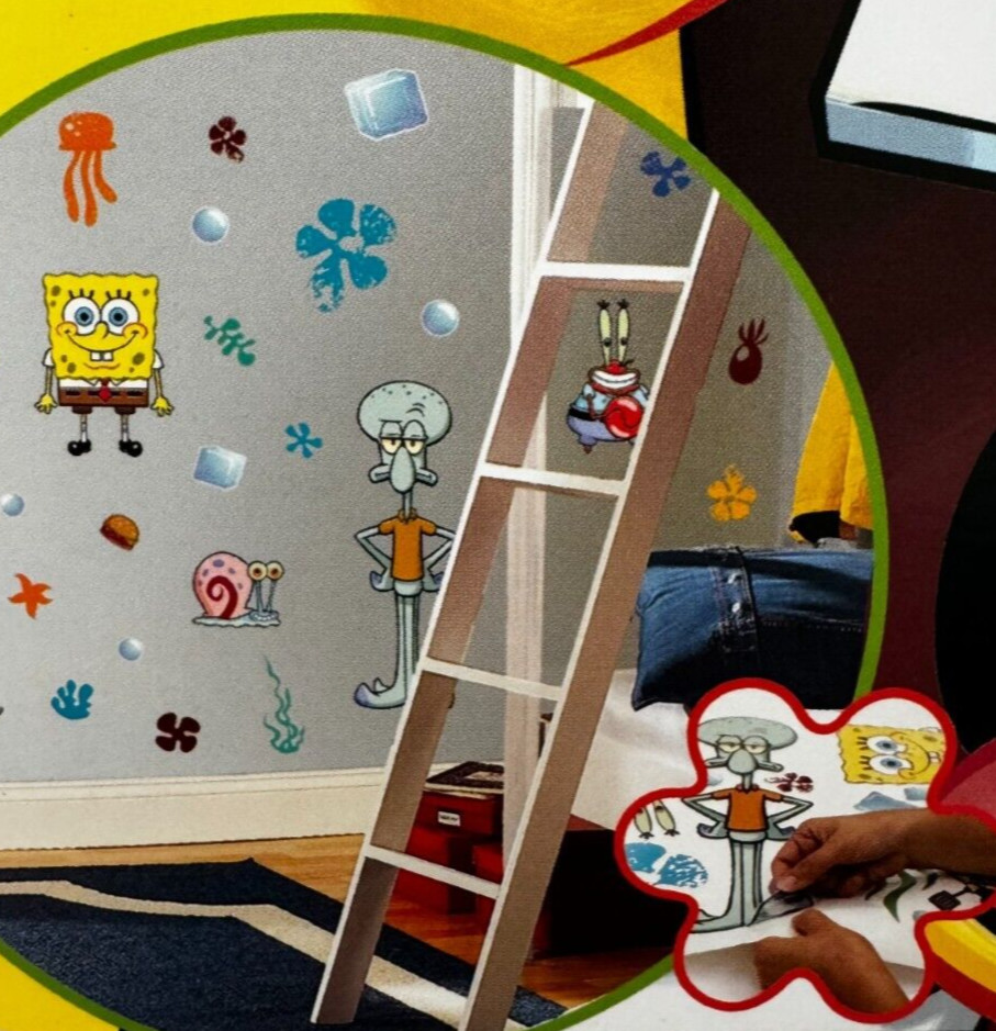 Nickelodeon SpongeBob Squarepants Peel & Stick Wall Decals NIP