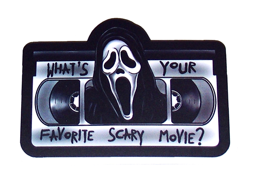 SCREAM Cut Sticker Decal Movie Horror Film Ghost Whats Your Favorite Scary Movie