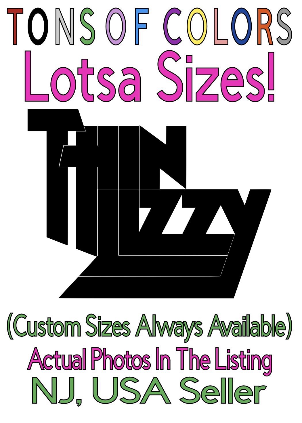 Thin Lizzy Die Cut Vinyl Decal British Rock & Roll Heavy Metal Music RnR 70s 80s