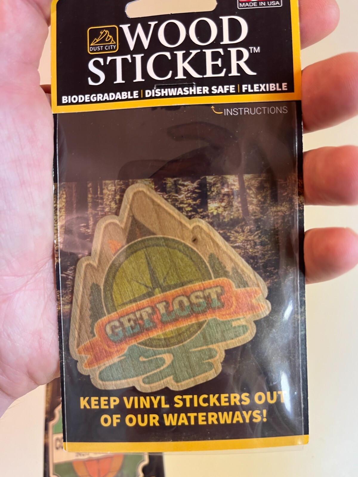 Dust City Wood 3 Stickers Lot Back to School, Nature, Forest, Trees, Explorer