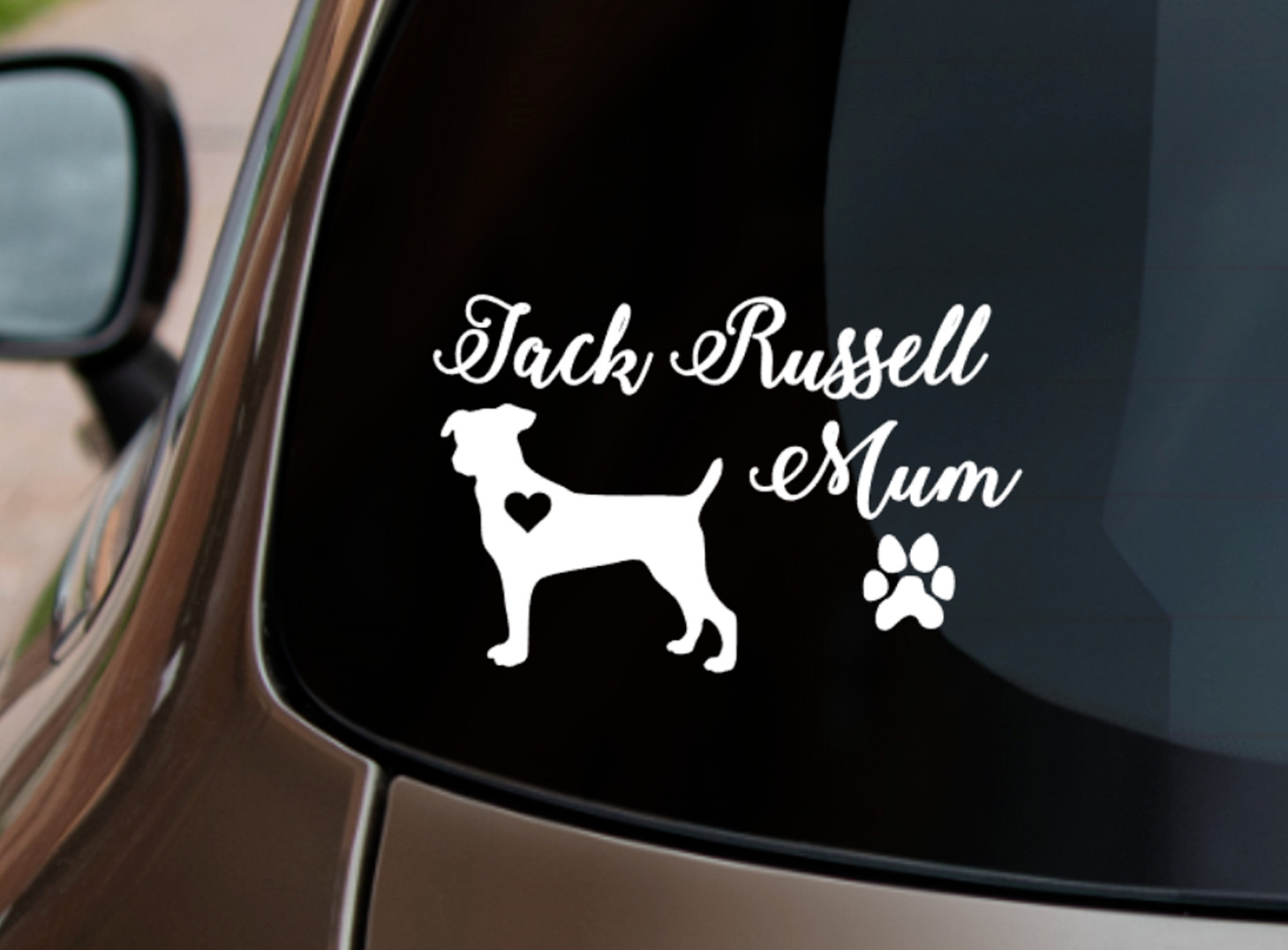 Jack Russell Mum Dog Sticker Car Decal Vinyl dog Mom Dad High quality Terrier