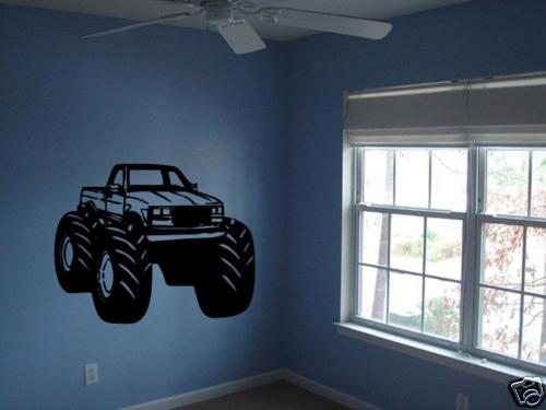 Monster Truck Boys Bedroom Kids Wall Art Decal 36"