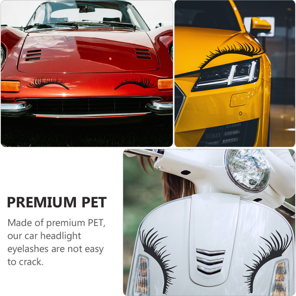 Car Eyelashes for Headlights Universal Golf Cart Sticker Accessories Sticker