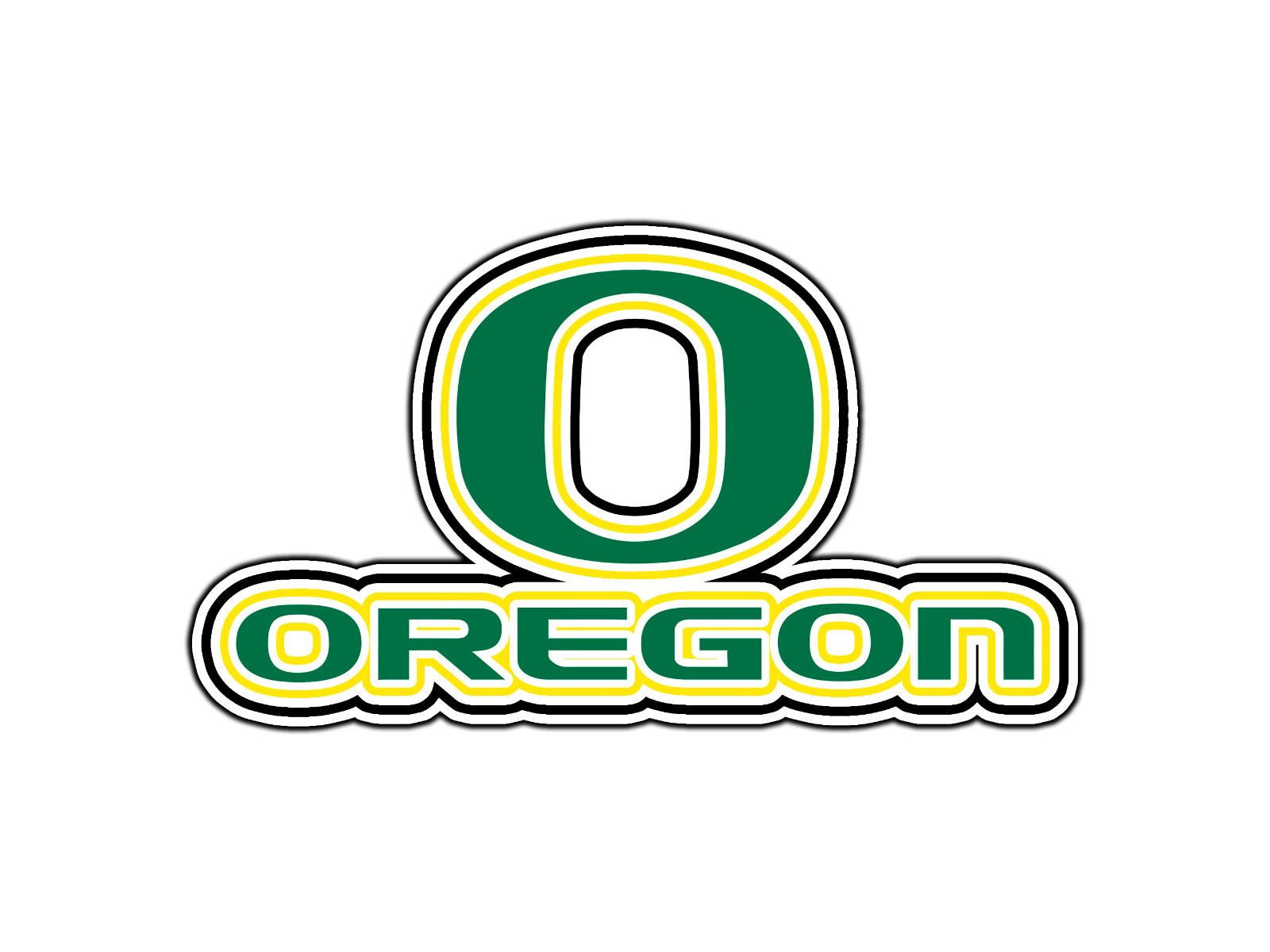 #0395 Oregon Ducks Logo #2 College Sticker Waterproof Vinyl Decal Die-Cut Car