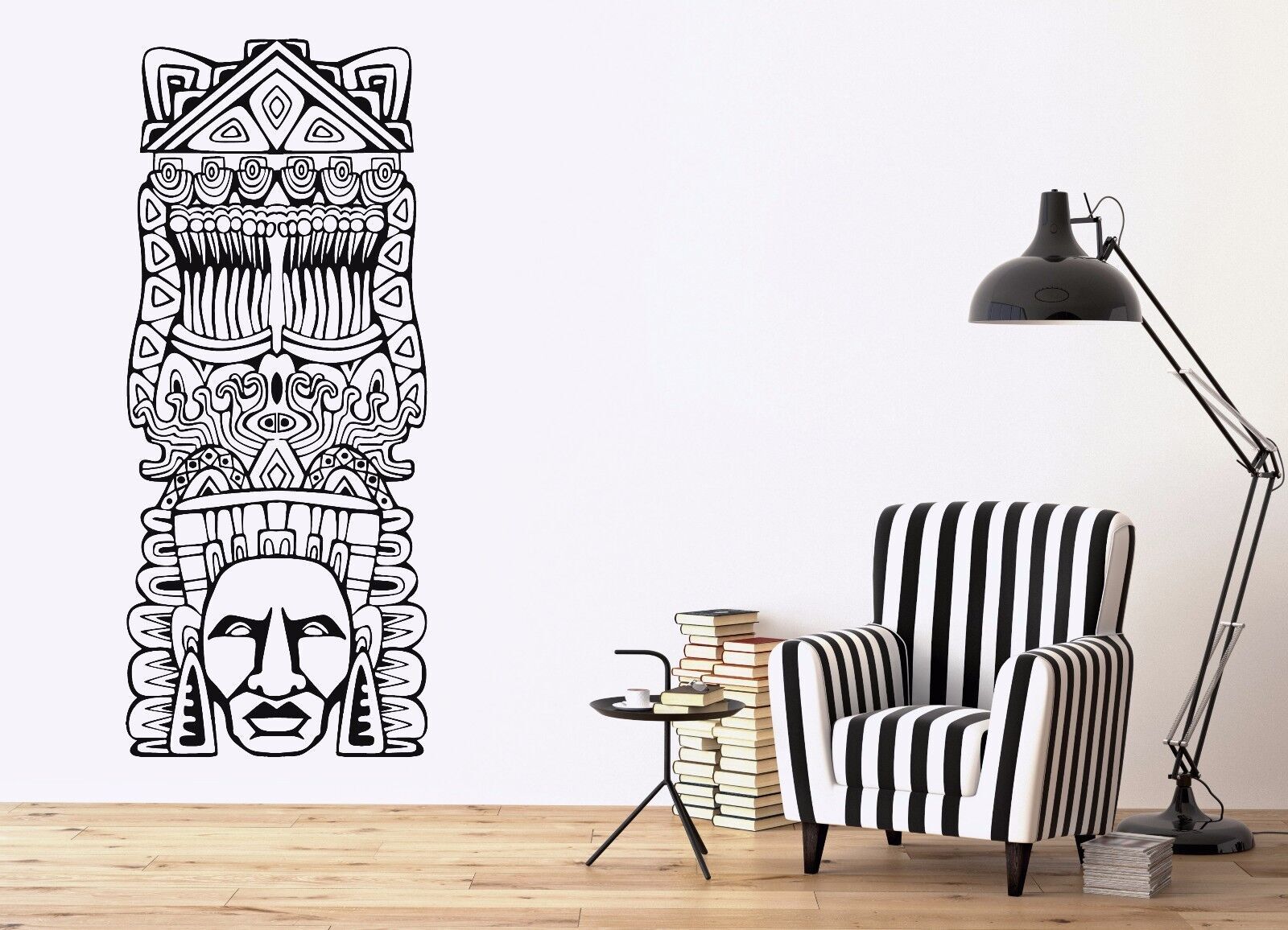 Vinyl Decal Wall Sticker Aztec Totem Poles North American Resident (n722)