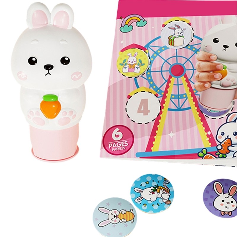 Colorful Cartoon Stickers Toddlers Fine Motor Skill Stamp Stickers Activity Book