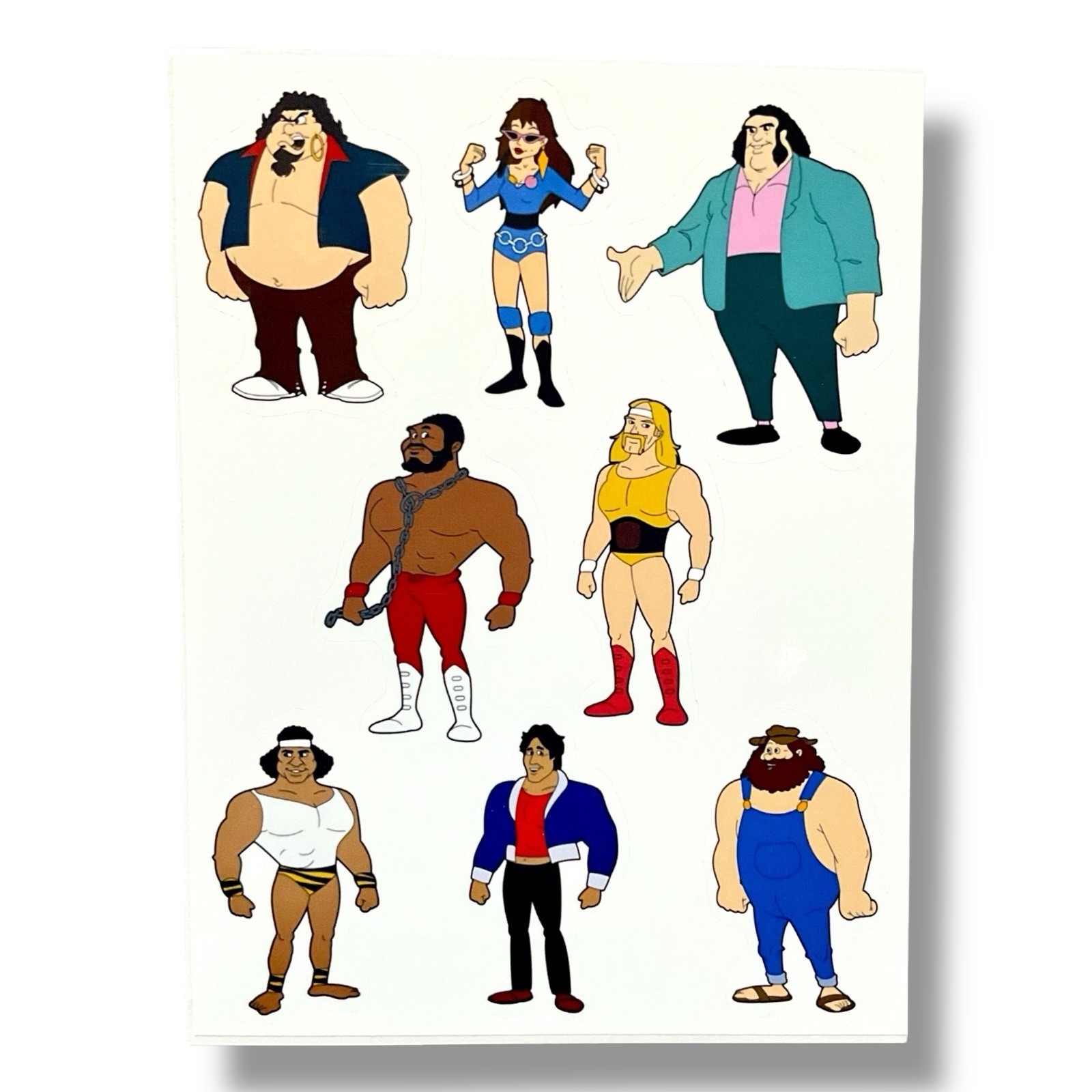 Hulk Hogan's Rock 'n' Wrestling Faces Saturday Morning Cartoon Stickers Sheet