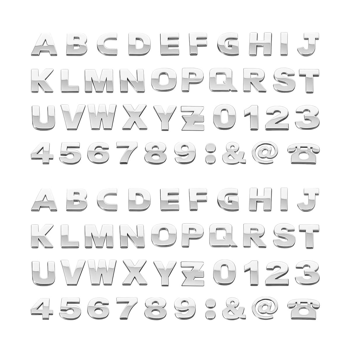 BESULEN 80PCS Car Emblem Letters Stickers, 3D Number & Symbol Waterproof Self…