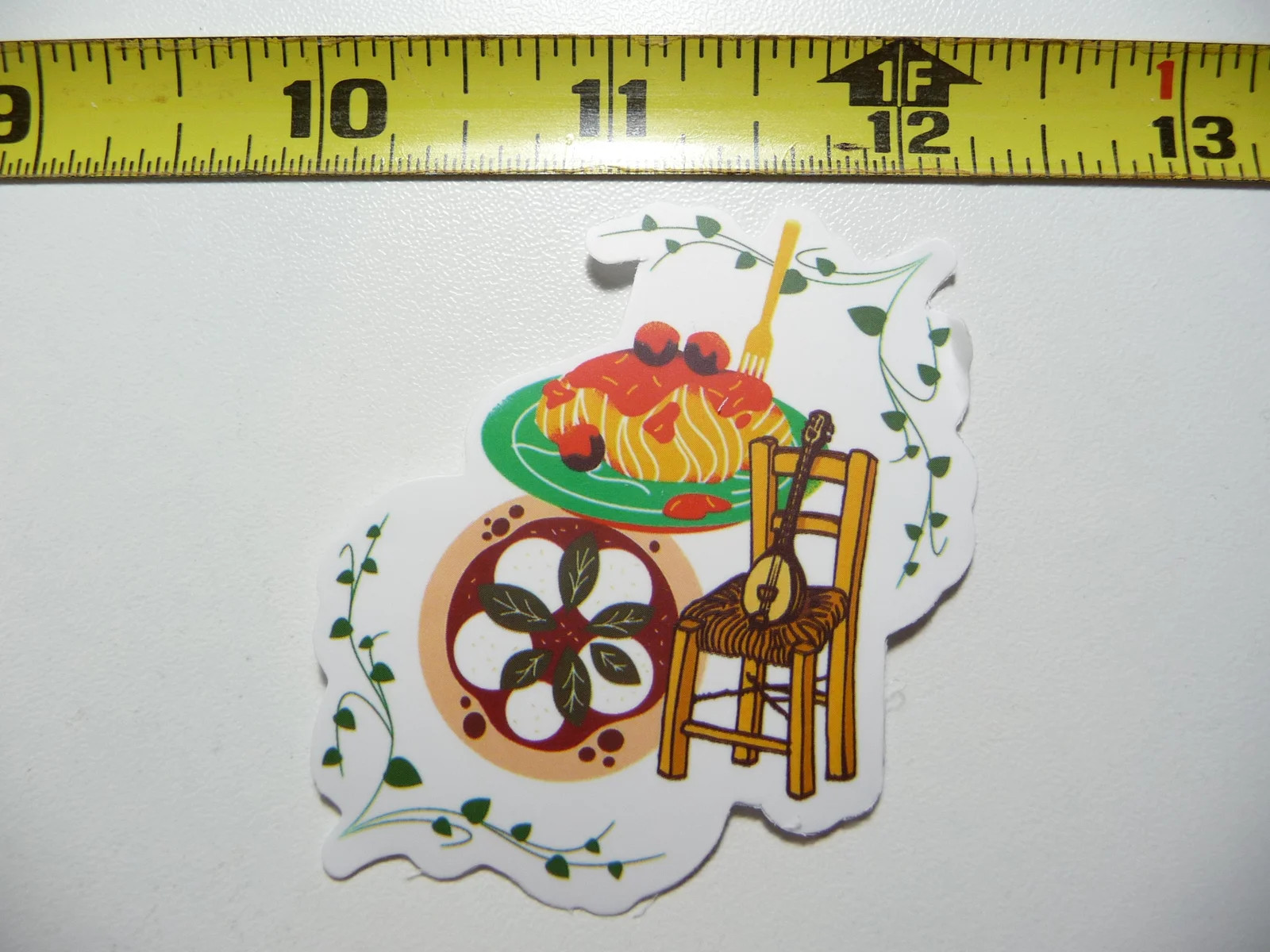 ITALY PIZZA PASTA CHITARRA ITALIAN SMALL STICKER DECAL VACATION TRIP VISIT