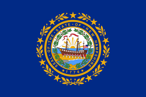 State of New Hampshire Flag Sticker Decal USA New Hampshire State