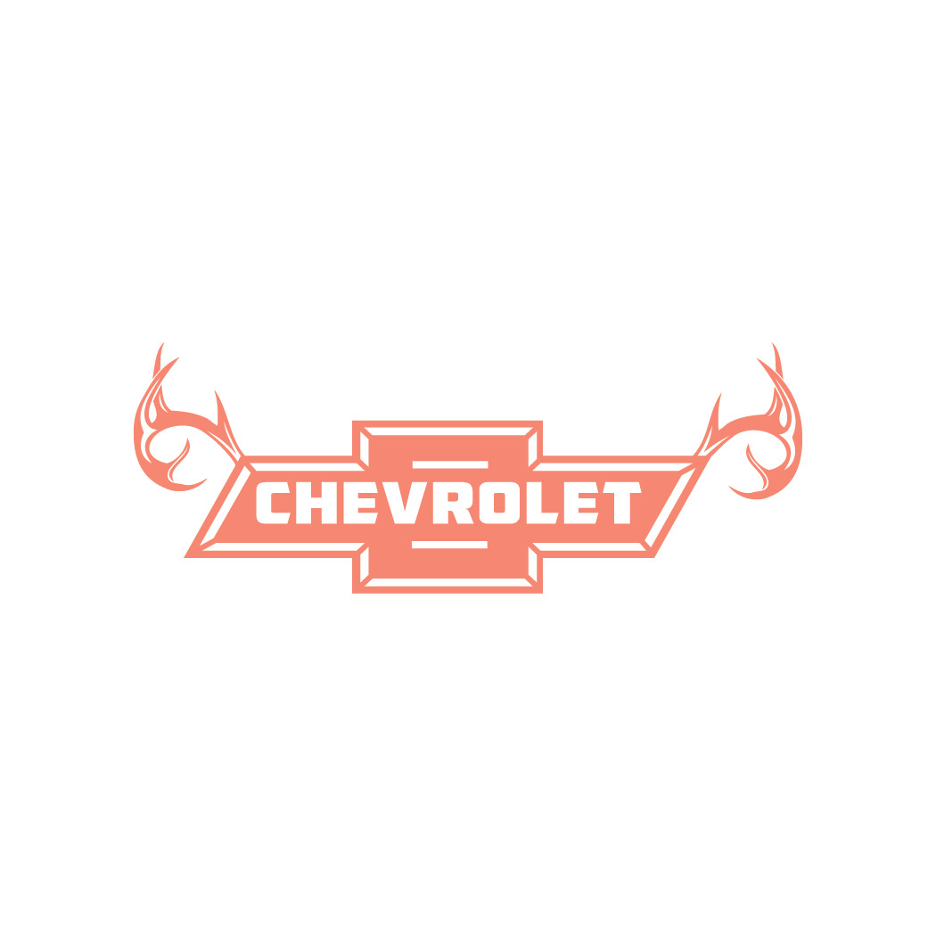 Automotive Chevy Bowtie Deer Antlers Die Cut Decal Rear Window Made in USA