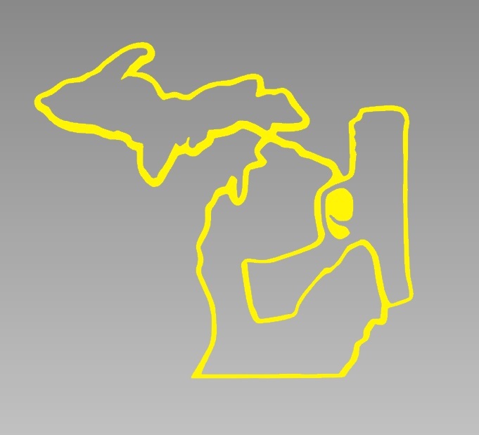 Michigan Bearing Arms Die Cut Window Sticker Decal – Multiple Colors