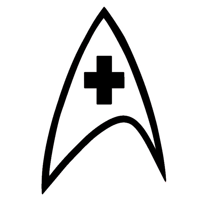 STAR TREK INSIGNIA MEDICAL, Decal Stickers for Cars, Windows, Laptops, Tablets