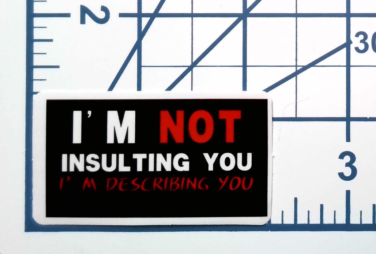 I'm Not Insulting You I'm Describing You Vinyl Sticker Funny Sarcastic Quote