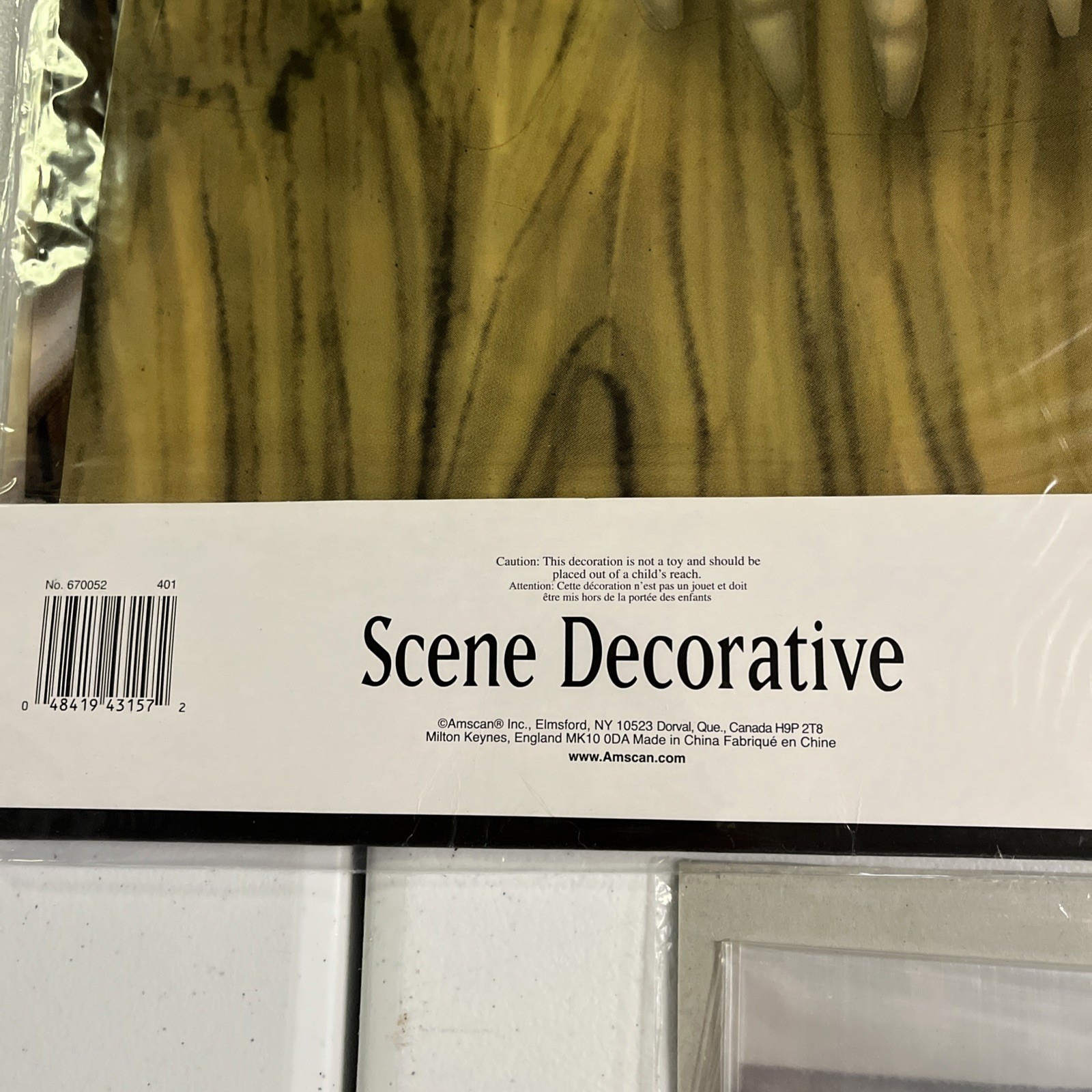 Vintage Amscan Scene Setter Set Tombstone Terror Coffin Grave Room & Border NIP
