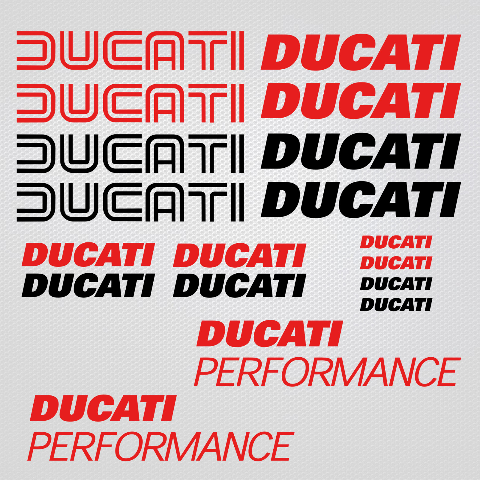 Ducati Performance decal set 848 1098 tank motorbike Panigale sticker ORACAL