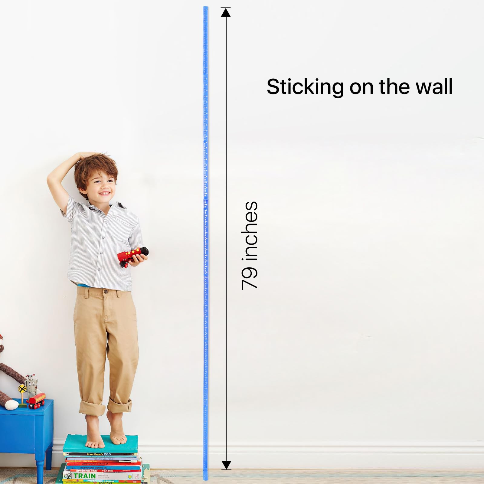 Egoldto Height Measurement for Wall, Children Adult Measure Rod, Blue