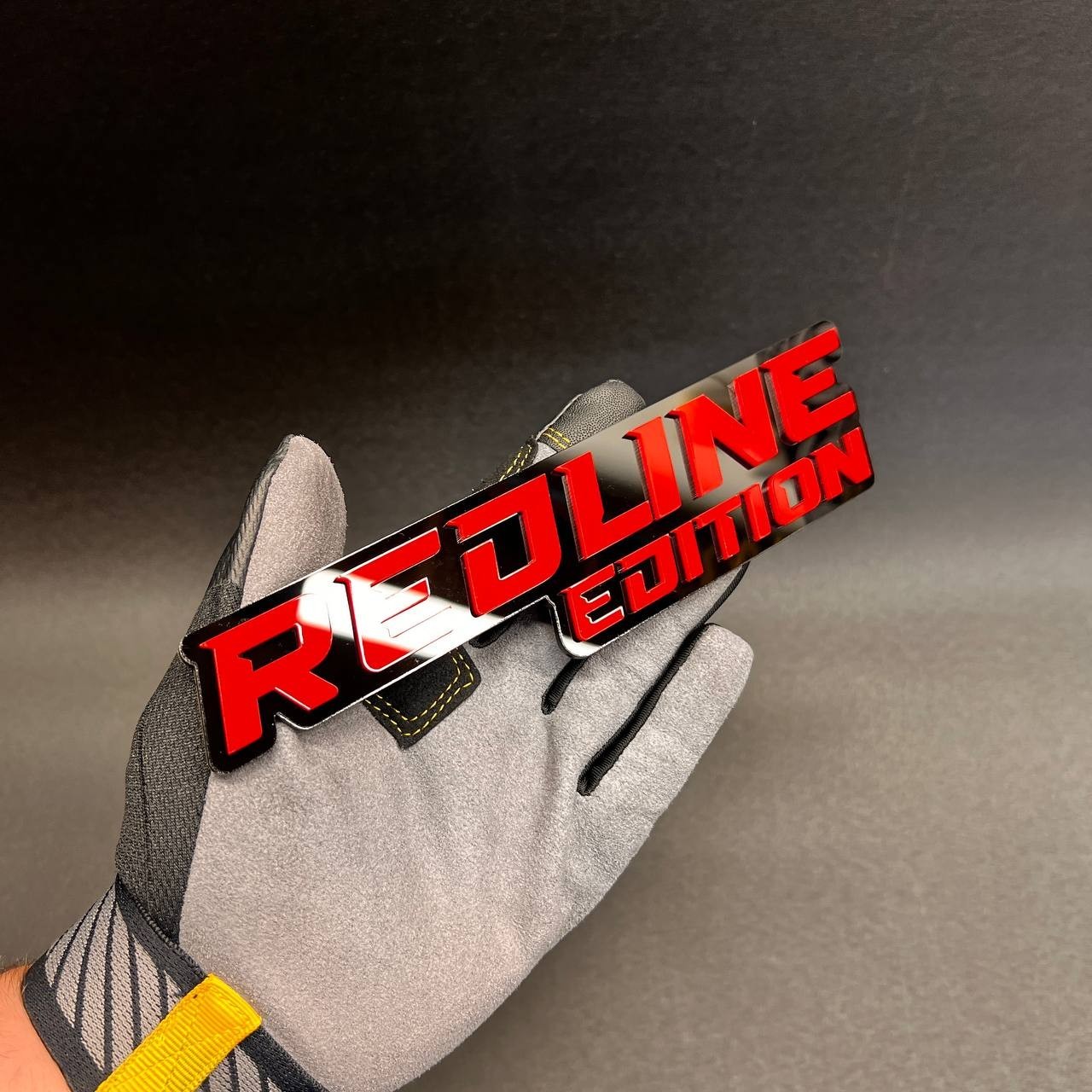 REDLINE EDITION 3D Car Badge Fender Emblem – Grille Holder Acrylic Car Decal 1PC