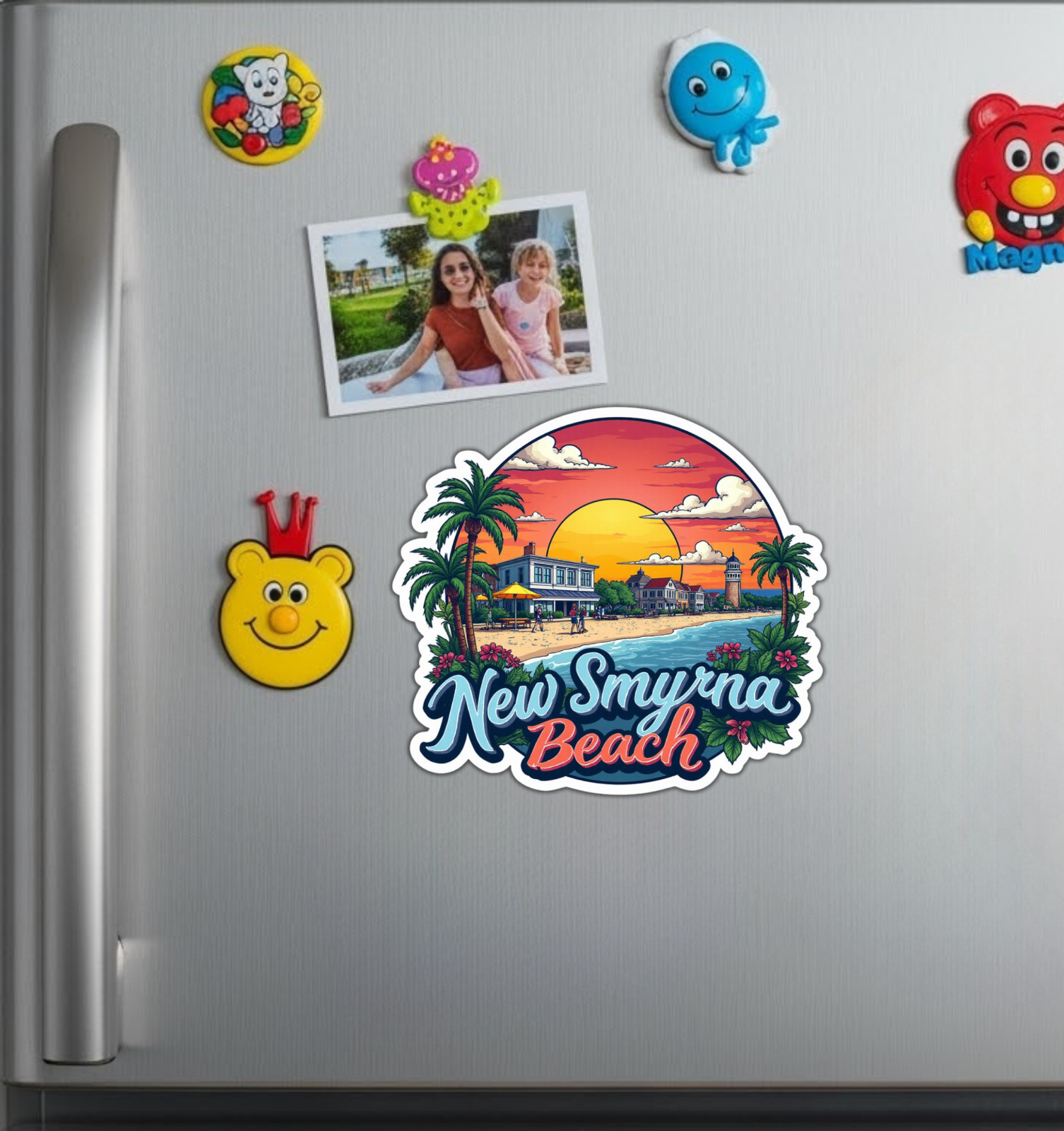 New Smyrna Beach Florida Fridge Magnet or Laptop Sticker