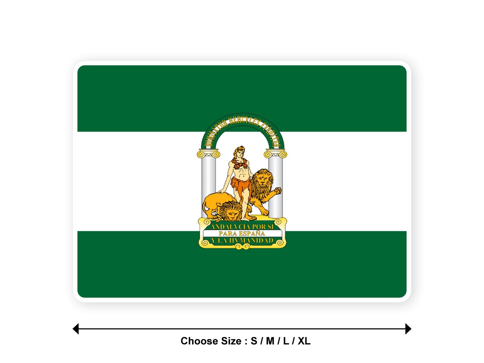 Sticker flag SPAIN ANDALUSIA spanish autonomous community decal