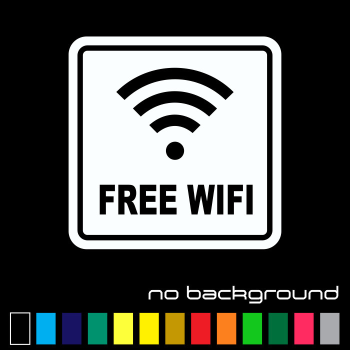 Free Wifi Sticker Vinyl Decal – Wireless Hotspot Sign Spot Business Store Window