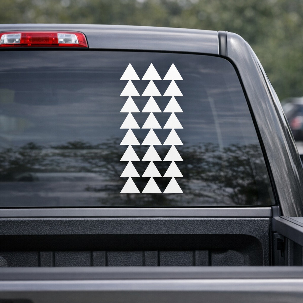 Hawaiian Tribal Stacked NIHO MANO Triangle Arrows Hawaii Vinyl Decal Stickers