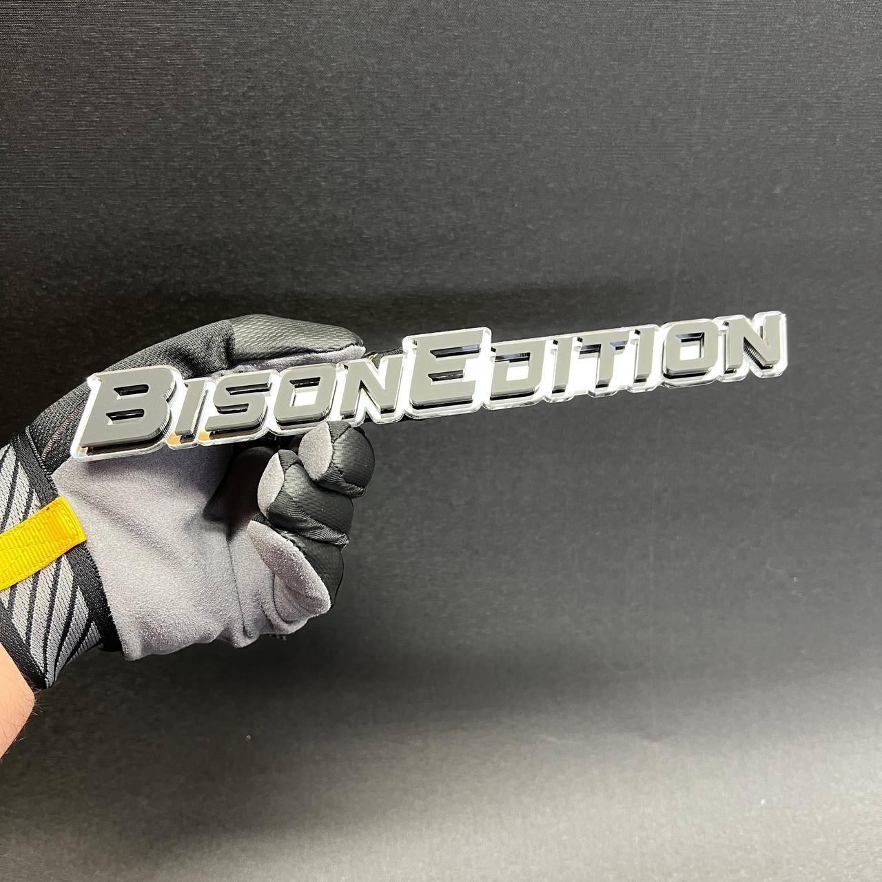 1PC BISON EDITION Custom 3D Text Car Badge Fender Emblem Tailgate Toolbox Decal