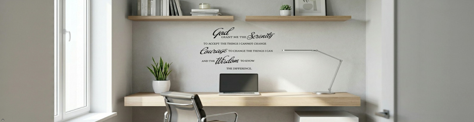 GOD Grant ME The Serenity Prayer Bible Art Quote Vinyl Wall Stickers Decal Décor