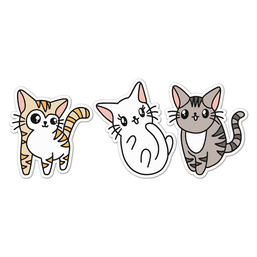 Cats Kittens, Vinyl Decal Sticker, Indoor Outdoor, 3 Sizes, #7695