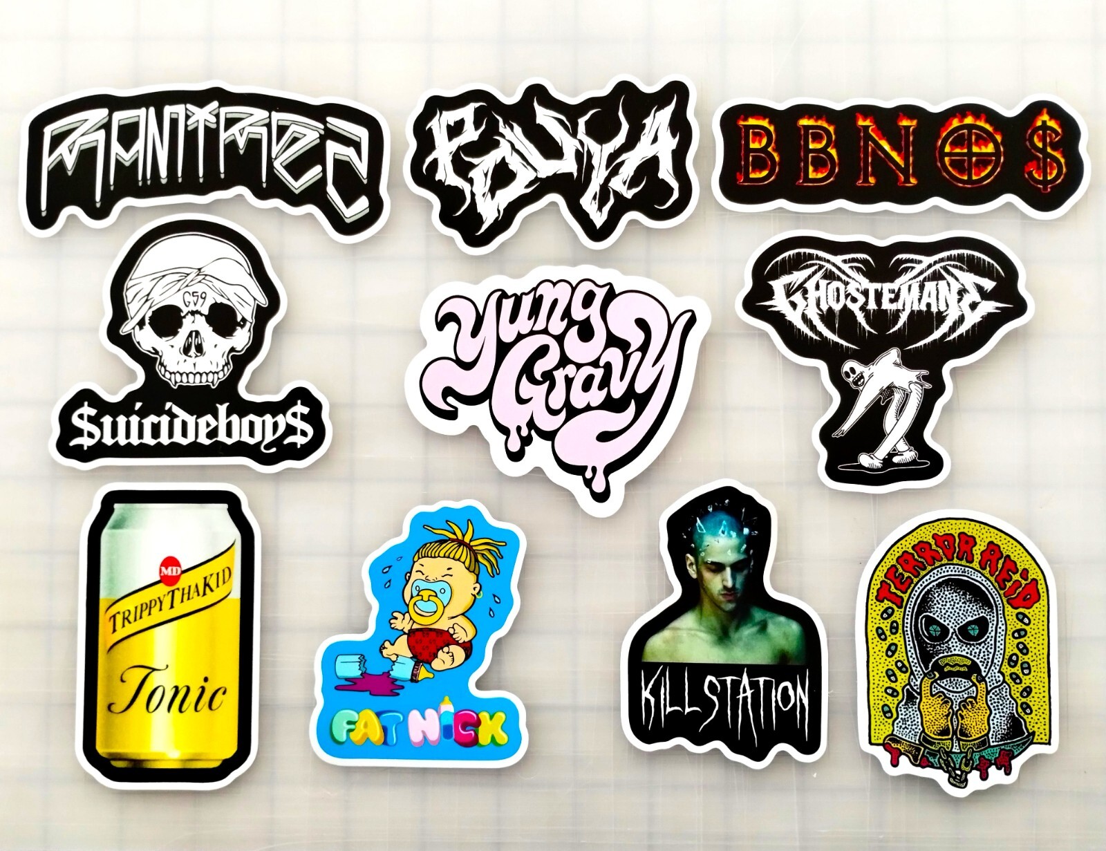 Modern Hip-Hop Vinyl Sticker Lot (10 Pack) SET 3 rap trap soundcloud music drill