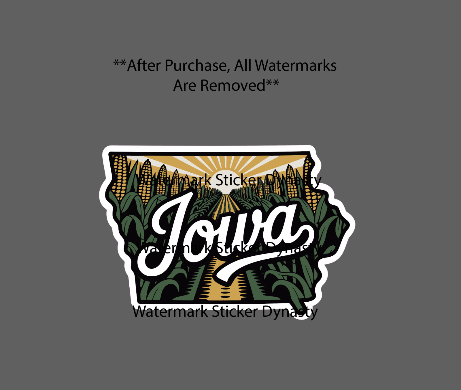 Iowa Sticker Waterproof Decal Corn Field Agriculture Rural Farm Farming Gift NEW