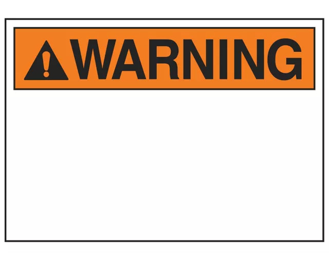 50 QTY Custom ANSI Warning Label Sticker sign LB-3457-W S-23133V 7" x 10" 949