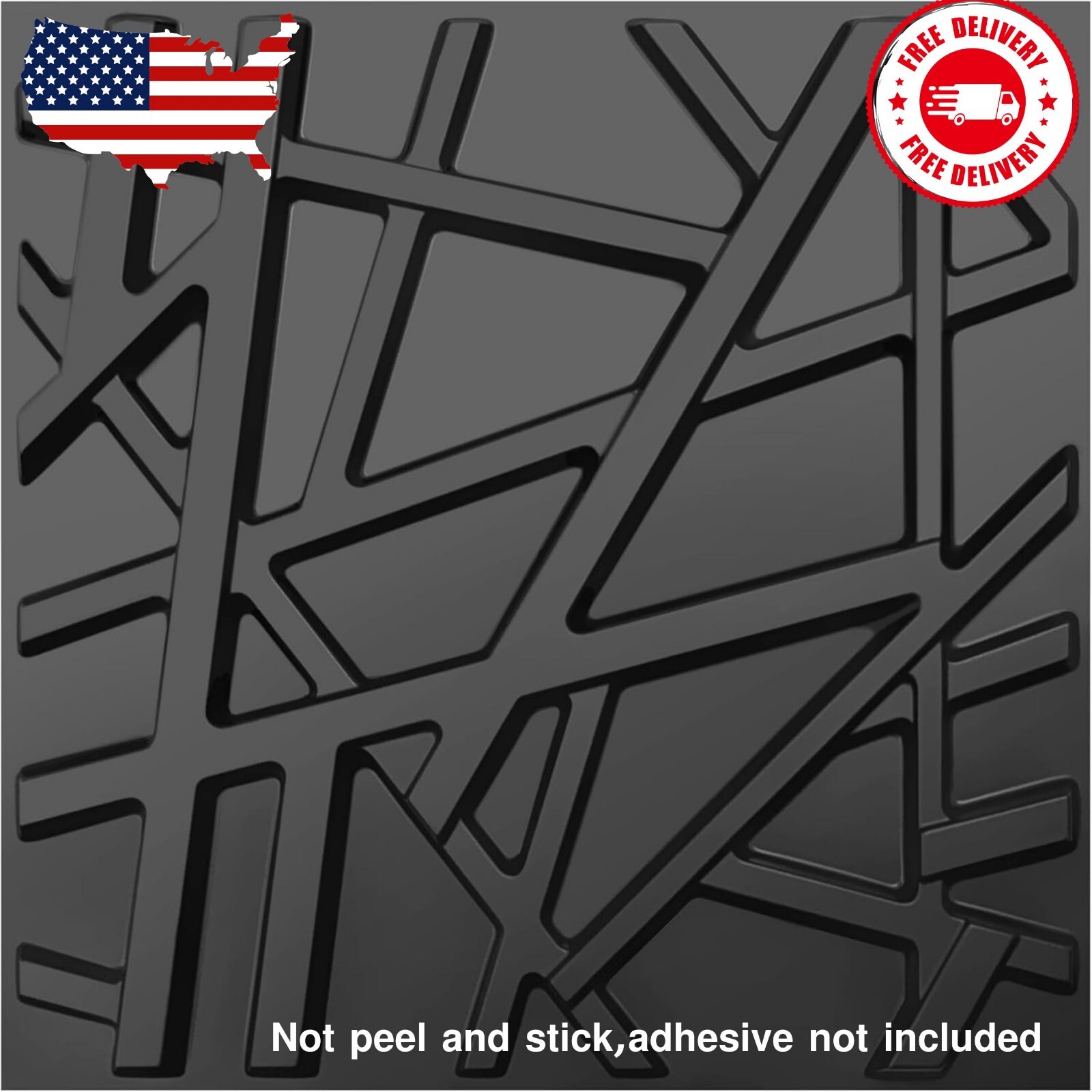 33 Pack 3D Wall Panels for Interior Wall Decor, 12"X12" Black Accent Textured