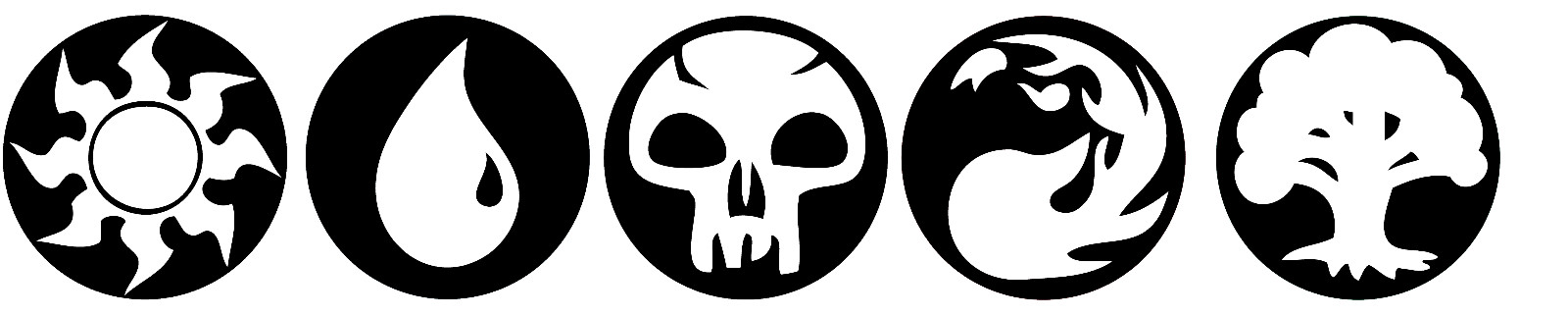 Vinyl Decal Sticker Car Truck Window – MTG Magic The Gathering Mana Symbols
