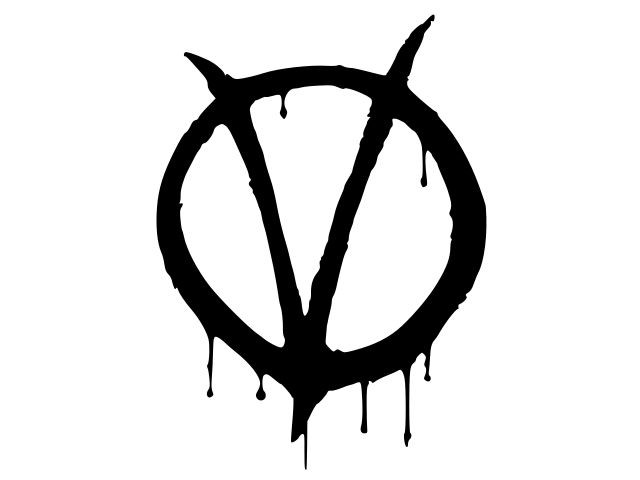 V FOR VENDETTA LOGO Vinyl Decal Car Wall Truck Sticker CHOOSE SIZE COLOR