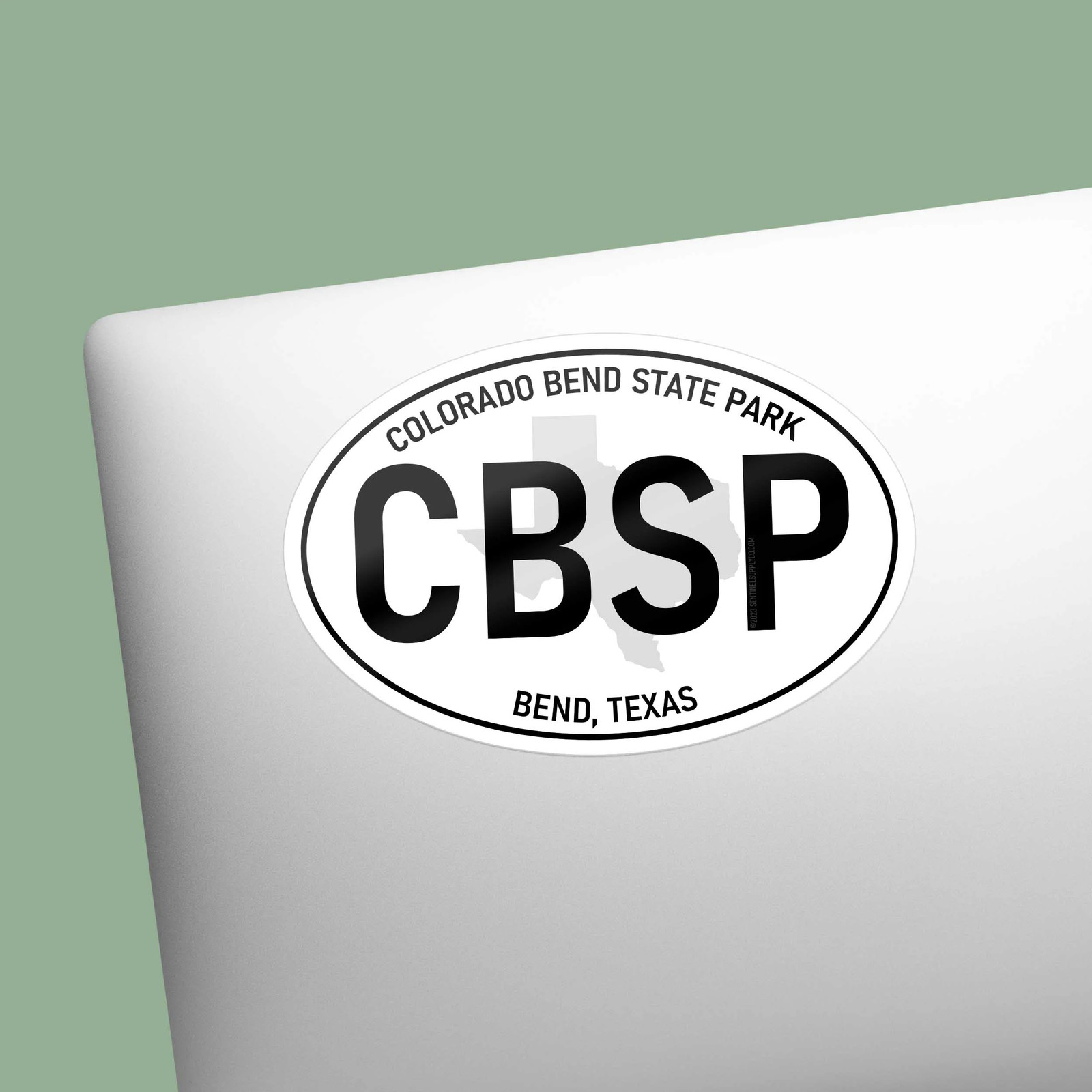 Colorado Bend State Park Texas White Oval Sticker