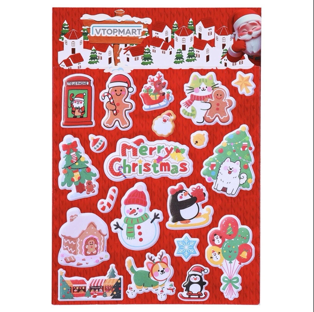 Christmas Decoration Stickers, Christmas Party Gifts for Kids Teens and Adults