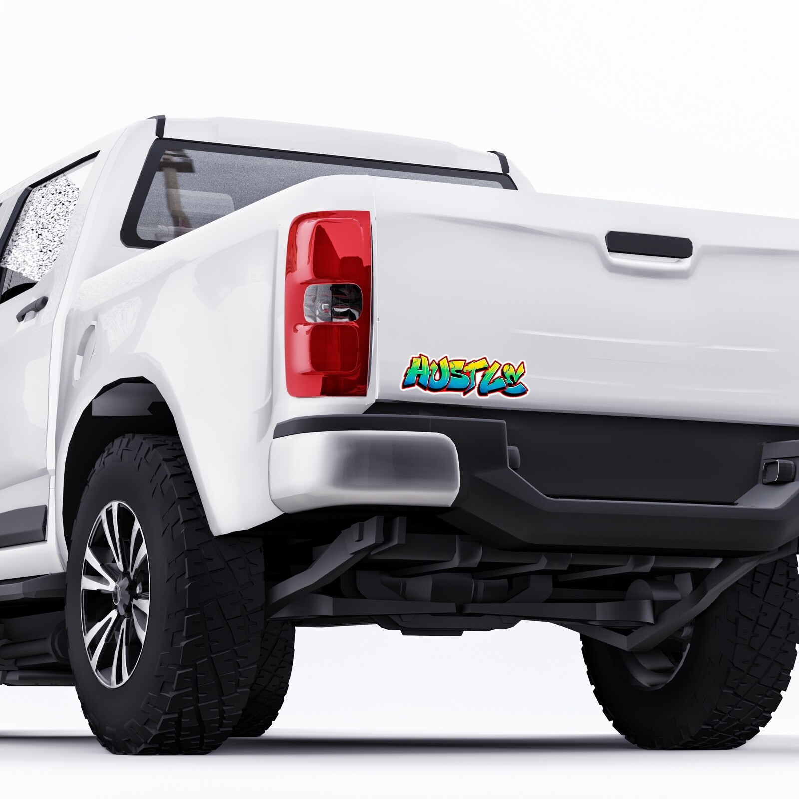 Hustle Graffiti Writing Sticker Decal Motivate Window Stickers Car Truck Office