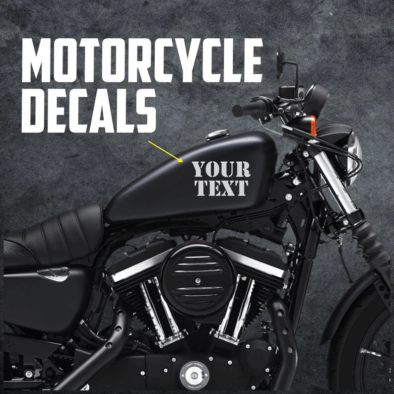 2 Decals For Motorcycle – 2x Personalized Motorcycle Decal – Harley – Ducati