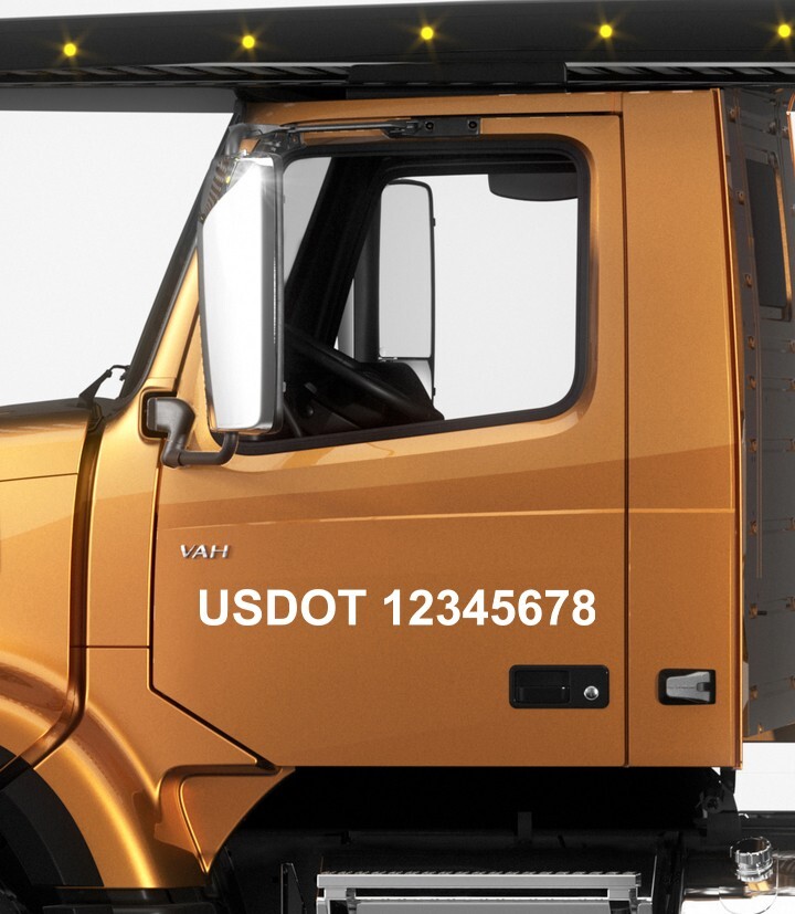 2-pack USDOT Number Vinyl Decals | Interstate Trucking US DOT | Die Cut Stickers
